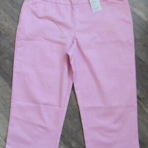 NWT Pink Capris Croft & Barrow Mid Rise Sz 14 Regular